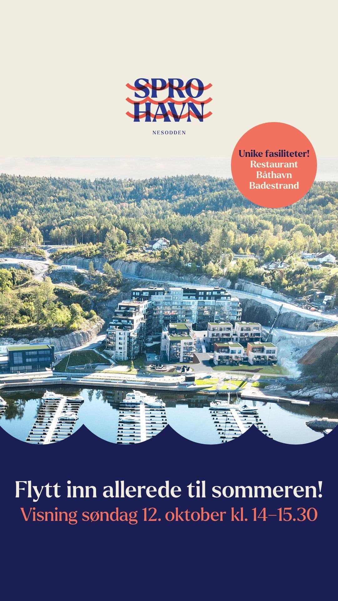 Velkommen til visning av trinn 2, Havblikk søndag 12. oktober kl. 14-15:30. Visningen blir avholdt i hagen til Spro Havn.
